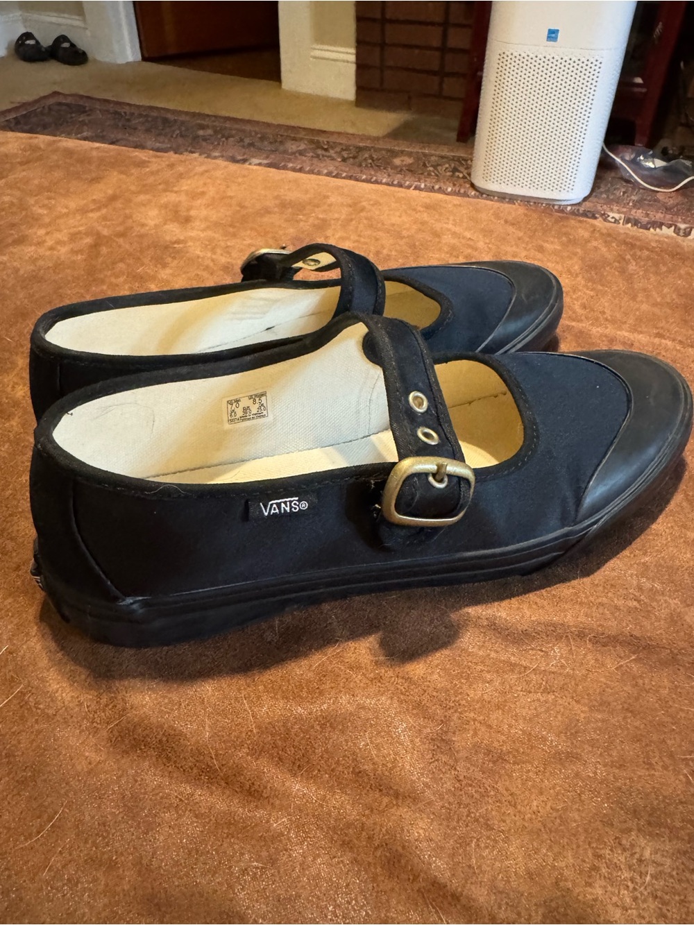 Vans Black Mary Jane Mules with Buckle Strap - Picture 4 of 7